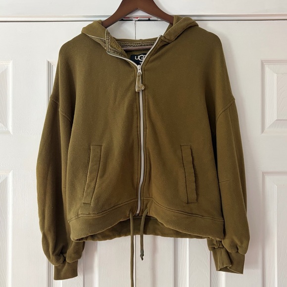 UGG Abbi Half Moon Sleeve Zip-Up Hoodie Size Small EUC - Picture 2 of 7
